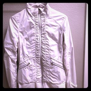 Lululemon white full zip jacket with pockets